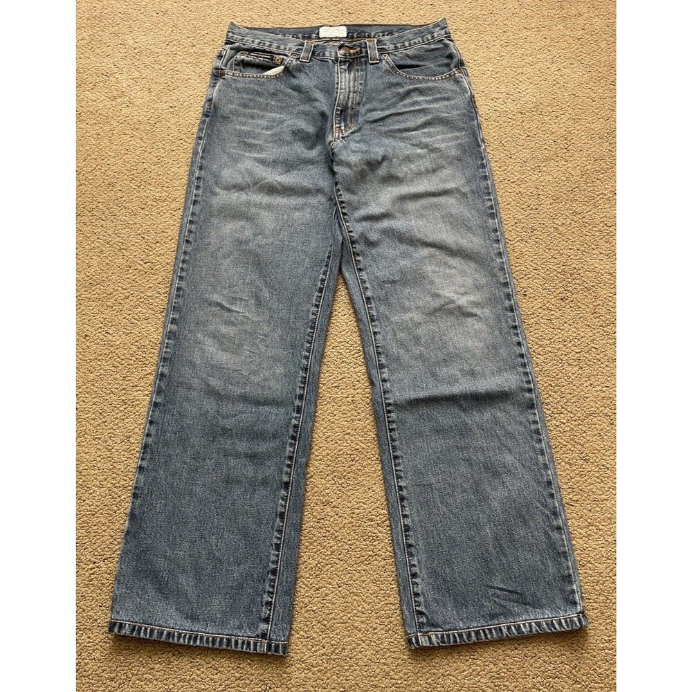 DKNY Jeans Mens 31x32 City Performance Denim Blue Y2K